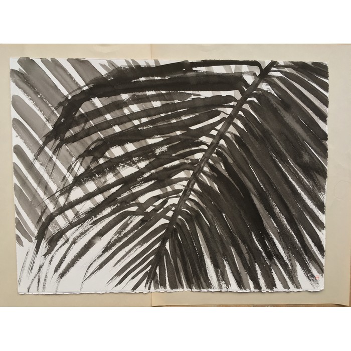 Palm 1 frame black wood