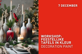 Zaterdag 7 december Workshop: Feestelijke Tafels